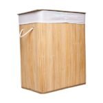 CESTO RECTANGULAR DE BAMBU PLEGABLE 60X40X63CM