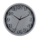 RELOJ DE PARED GRIS PS INYECTADO 26CM