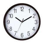 RELOJ DE PARED NEGRO PS INYECTADO 25 CM