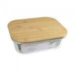 CONTENEDOR DE VIDRIO C/ TAPA DE BAMBOO 2.3L